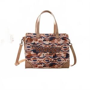 NEW WRANGLER aztec print tote in khaki